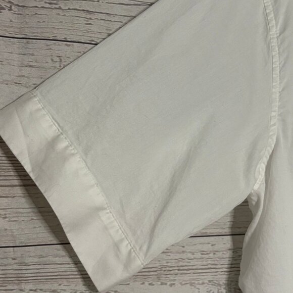 Athleta Organic Cotton Dreams Oversized Cropped Button Up Small - Picture 3 of 7